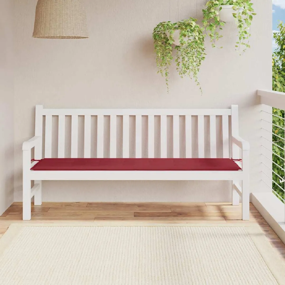 VidaXL Coussin de Banc - Rouge Bordeaux