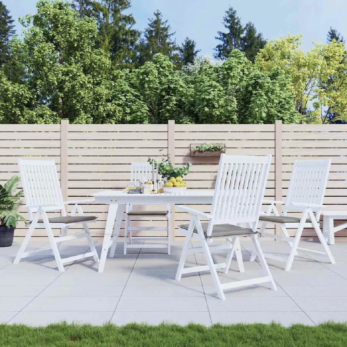 Vidaxl Gris Ensembles Canapés, Fauteuils Et Tables De Jardin Resine 4 Pieces - Image 3