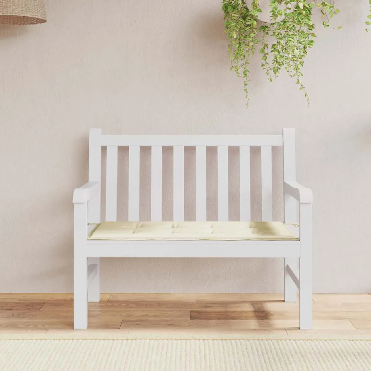 vidaXL Coussin de Banc Crème