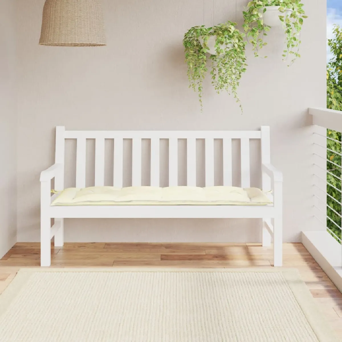Vidaxl Blanc Crème - Coussin De Banc