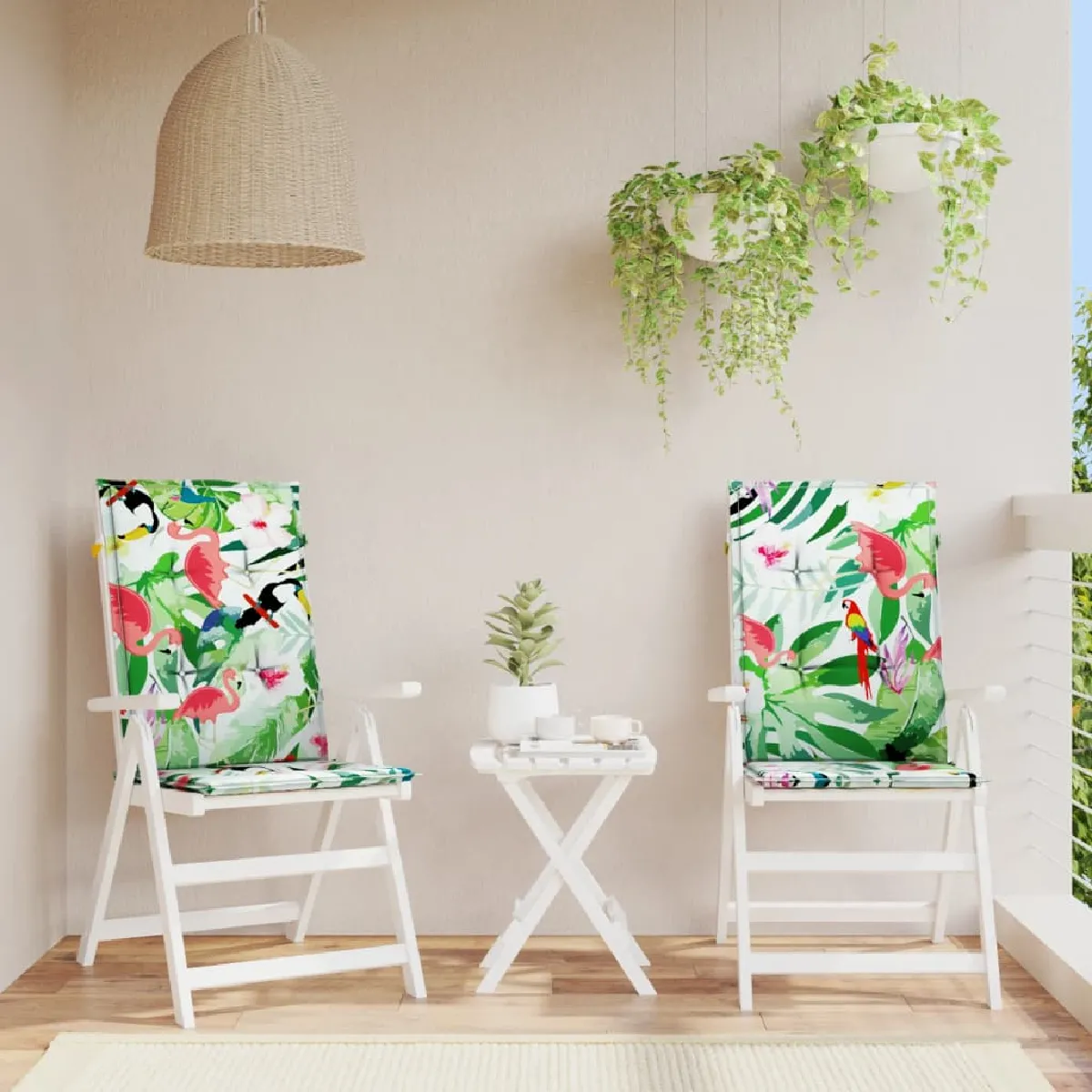 vidaXL Coussins Jardin Lot de 2