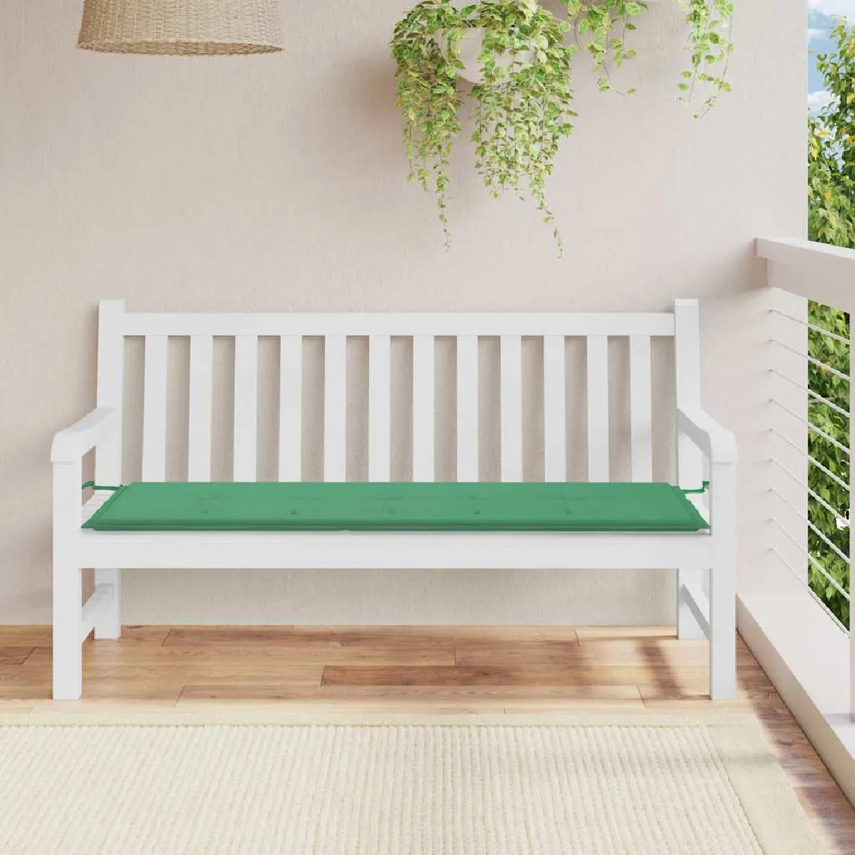 Vidaxl Vert Coussin De Banc Jardin