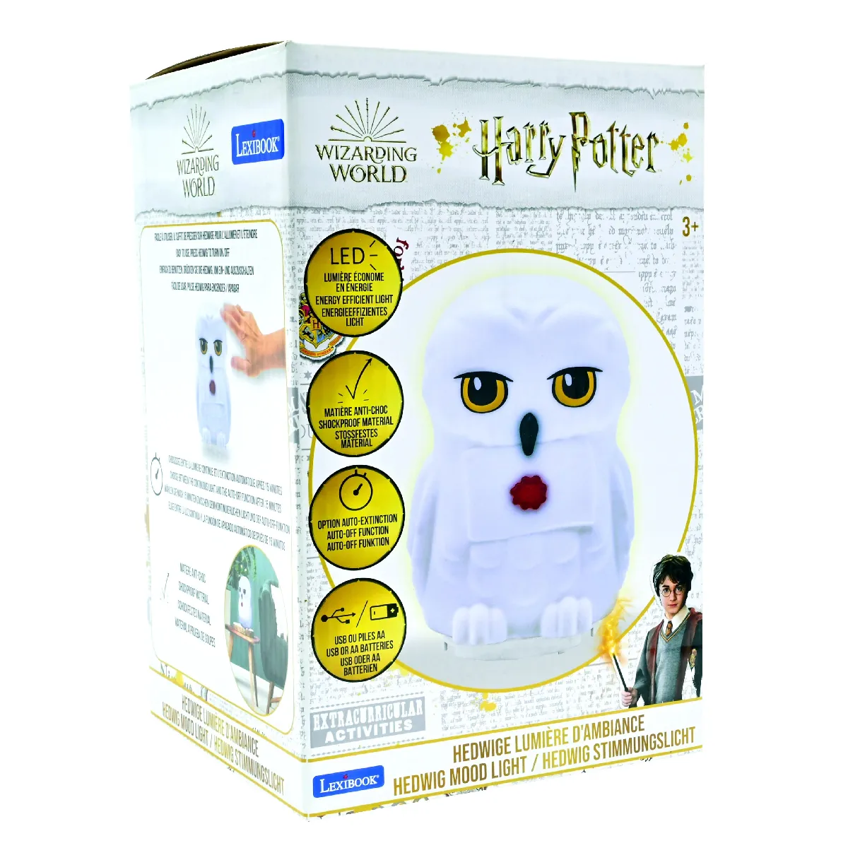 HARRY POTTER Veilleuse 3D Edwige Diffusion lumière en couleurs LEXIBOOK - vue 2