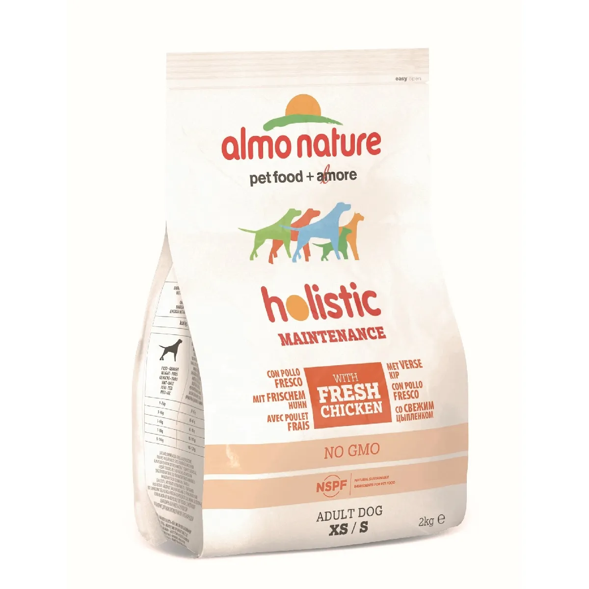 Croquettes almo nature holistic pour chien adulte petite taille sac 2 kg poulet et riz
