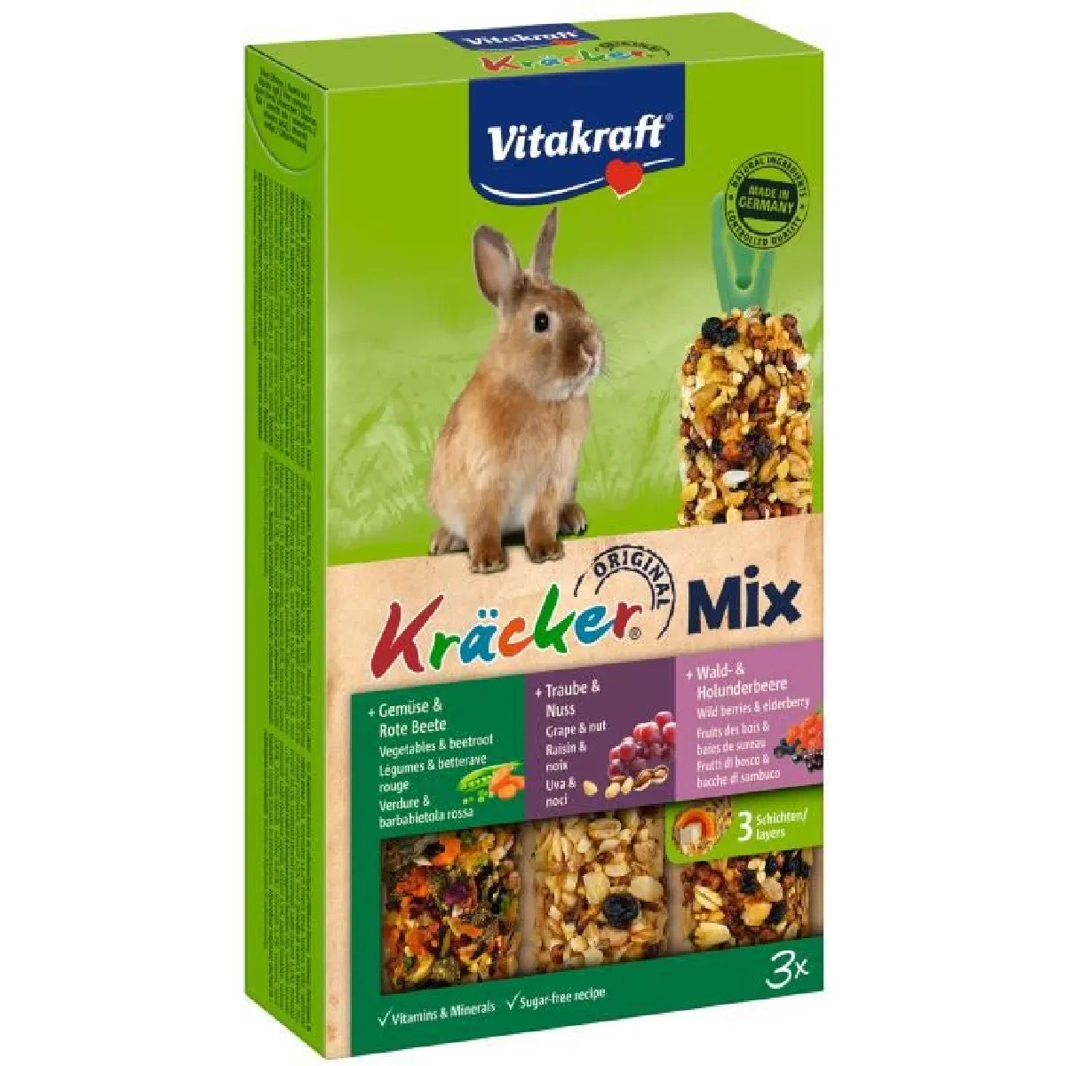 Vitakraft Kräcker Trio-Mix pour Lapins Nains