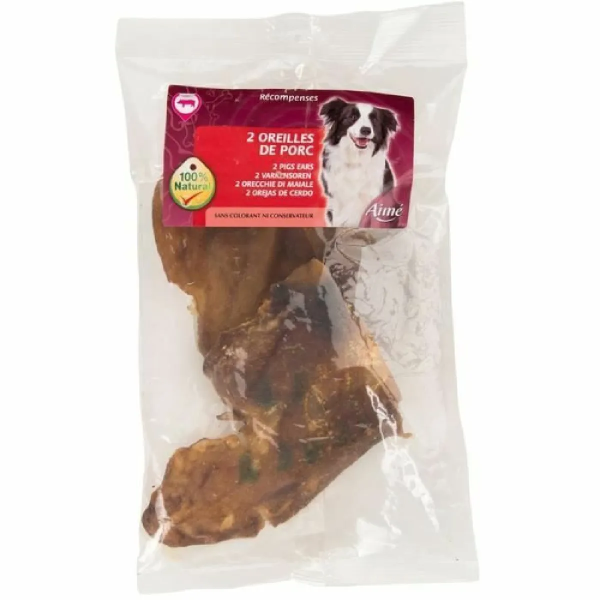 Aime Friandise pour chien aux oreilles de porc séchées Aime Friandise pour chien aux oreilles de porc séchées