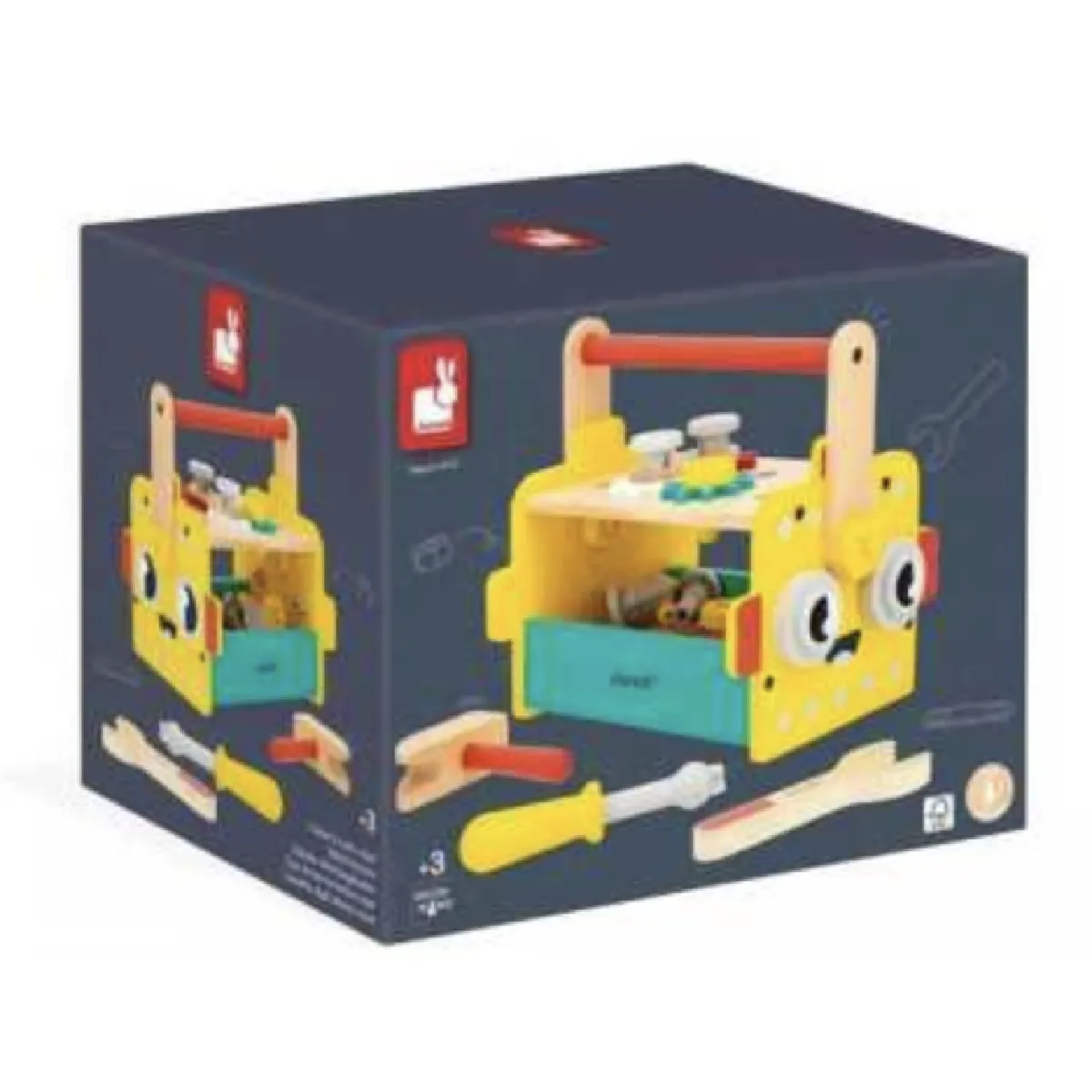 Janod Multicolore Jeu D'imitation Brico'kids Caisse À Outils Robot - Image 3