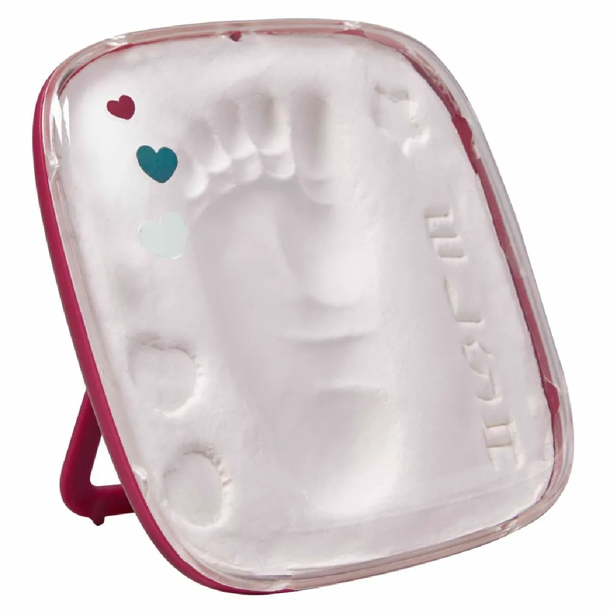 BABY ART Hello Baby Kit d'empreintes de pied Burgundy Rouge 3601092600