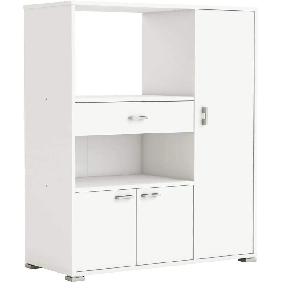 Pegane Desserte micro-ondes - Blanc mat