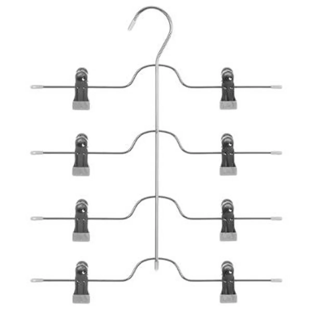 Cintre pantalon métal 4 barres - Argent