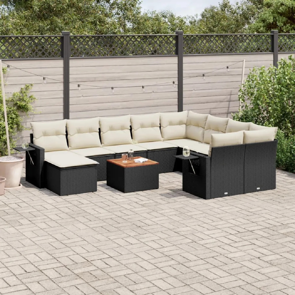vidaXL Salon de jardin 11 pcs - vue 2