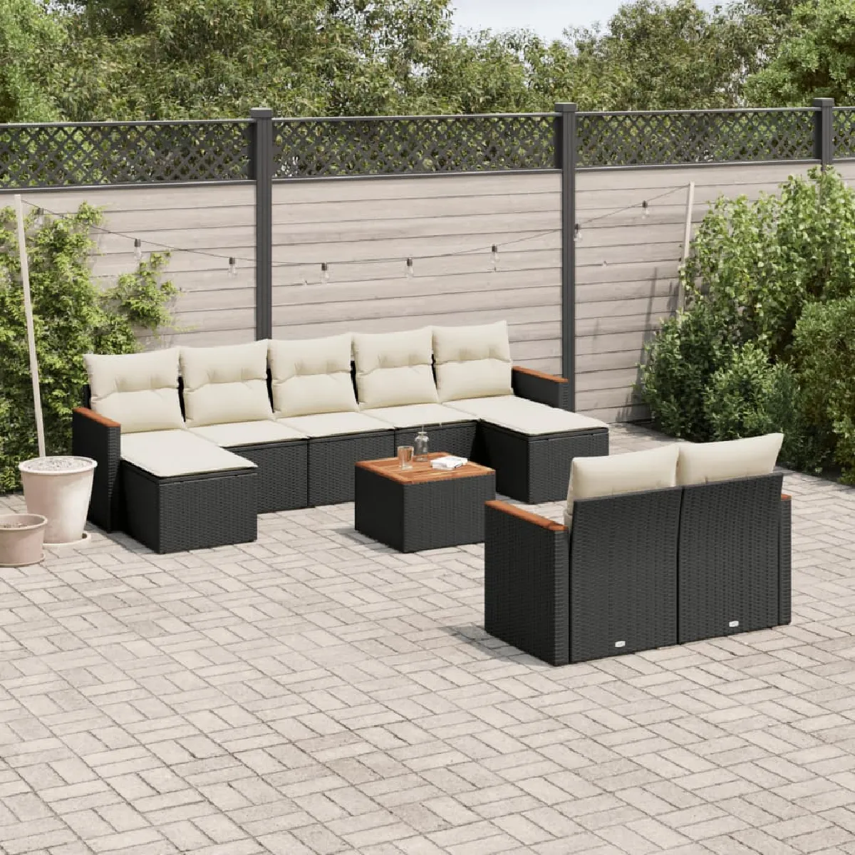 Salon de jardin 10 pcs - vue 4