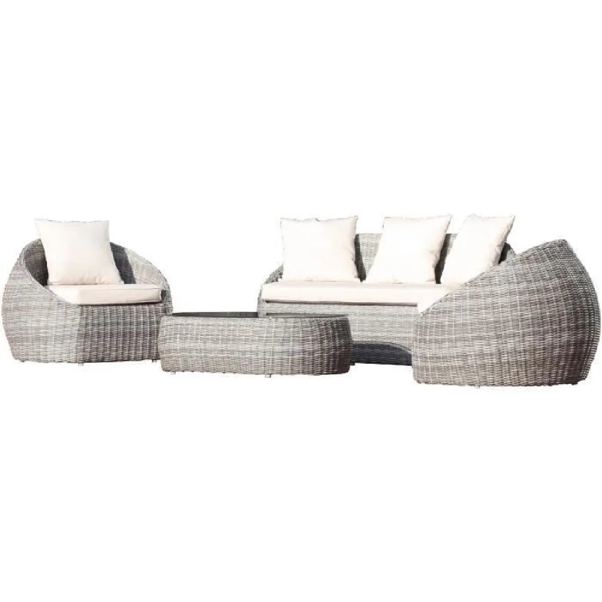 Dcb garden salon de jardin 5 places - Gris Dcb garden salon de jardin 5 places - Gris