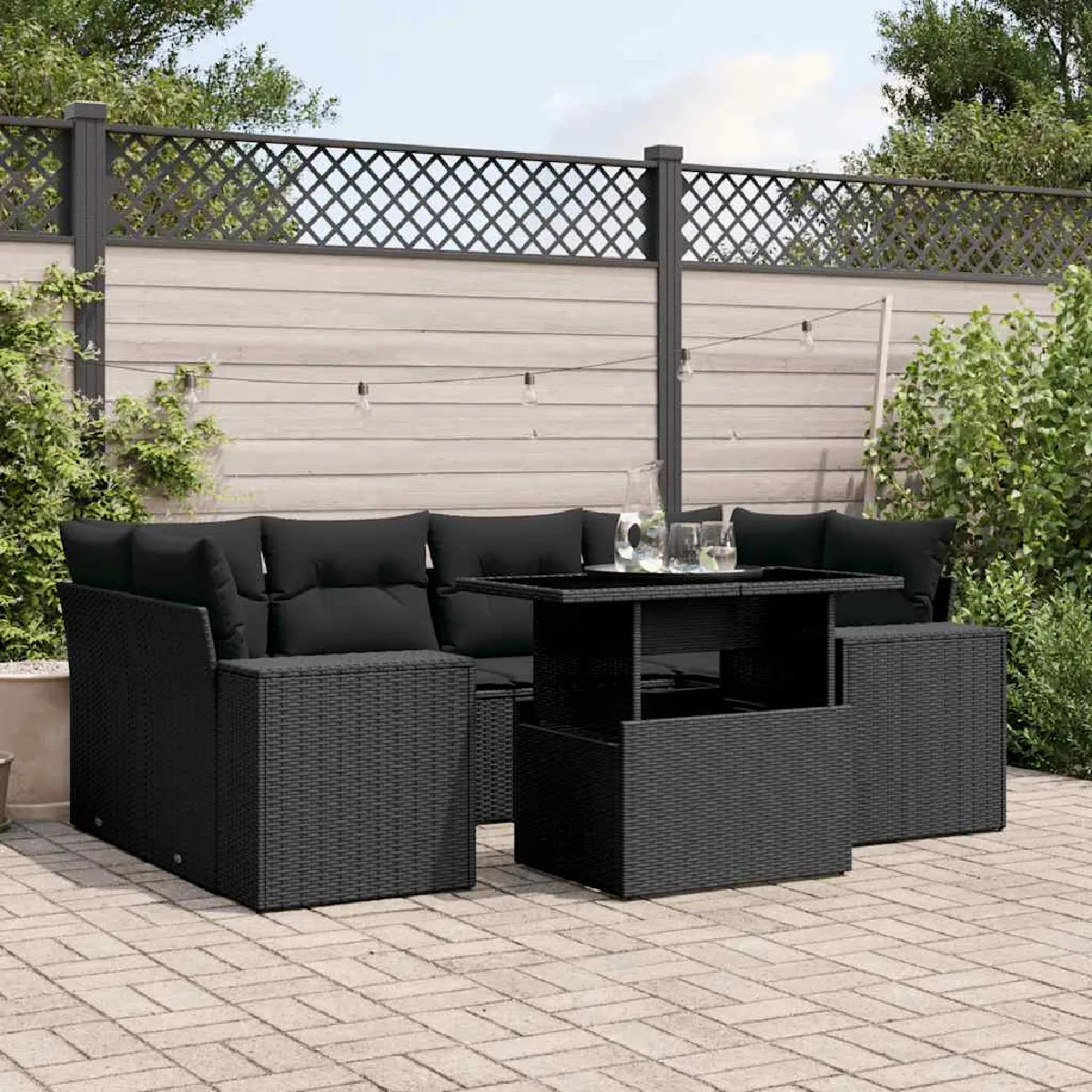 Salon de jardin 7 pcs - vue 4