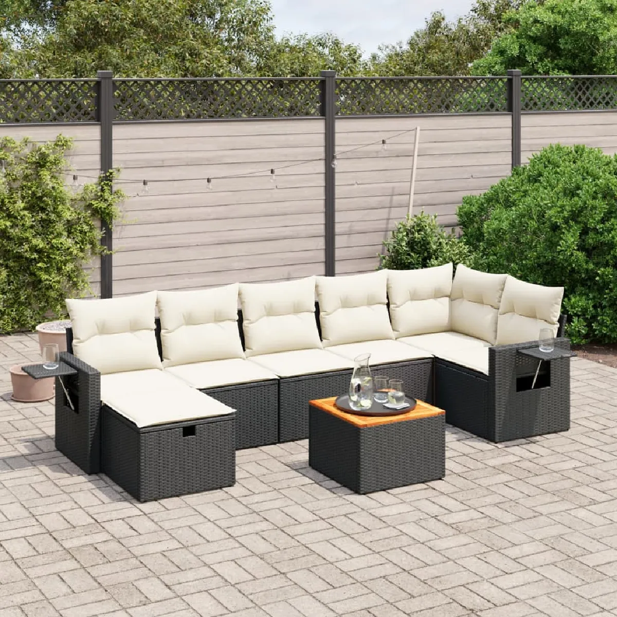 VIDAXL Salon de jardin 8pcs - vue 5