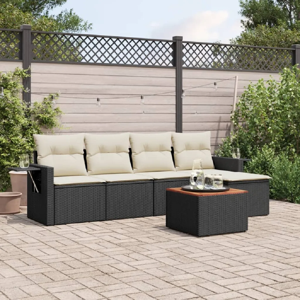 Salon de jardin vidaXL 6 pièces - vue 8