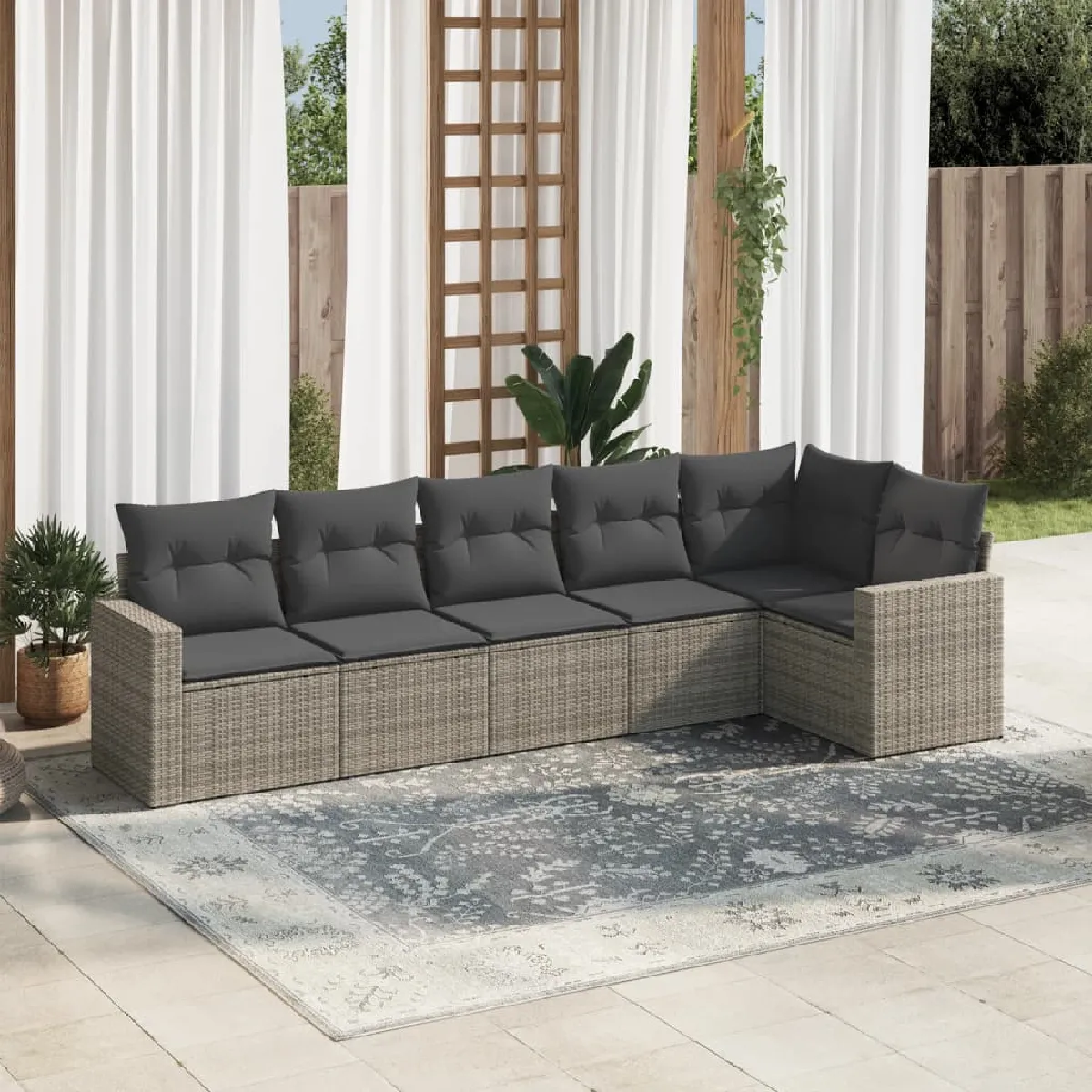 VIDAXL Salon de jardin 6pcs - vue 8