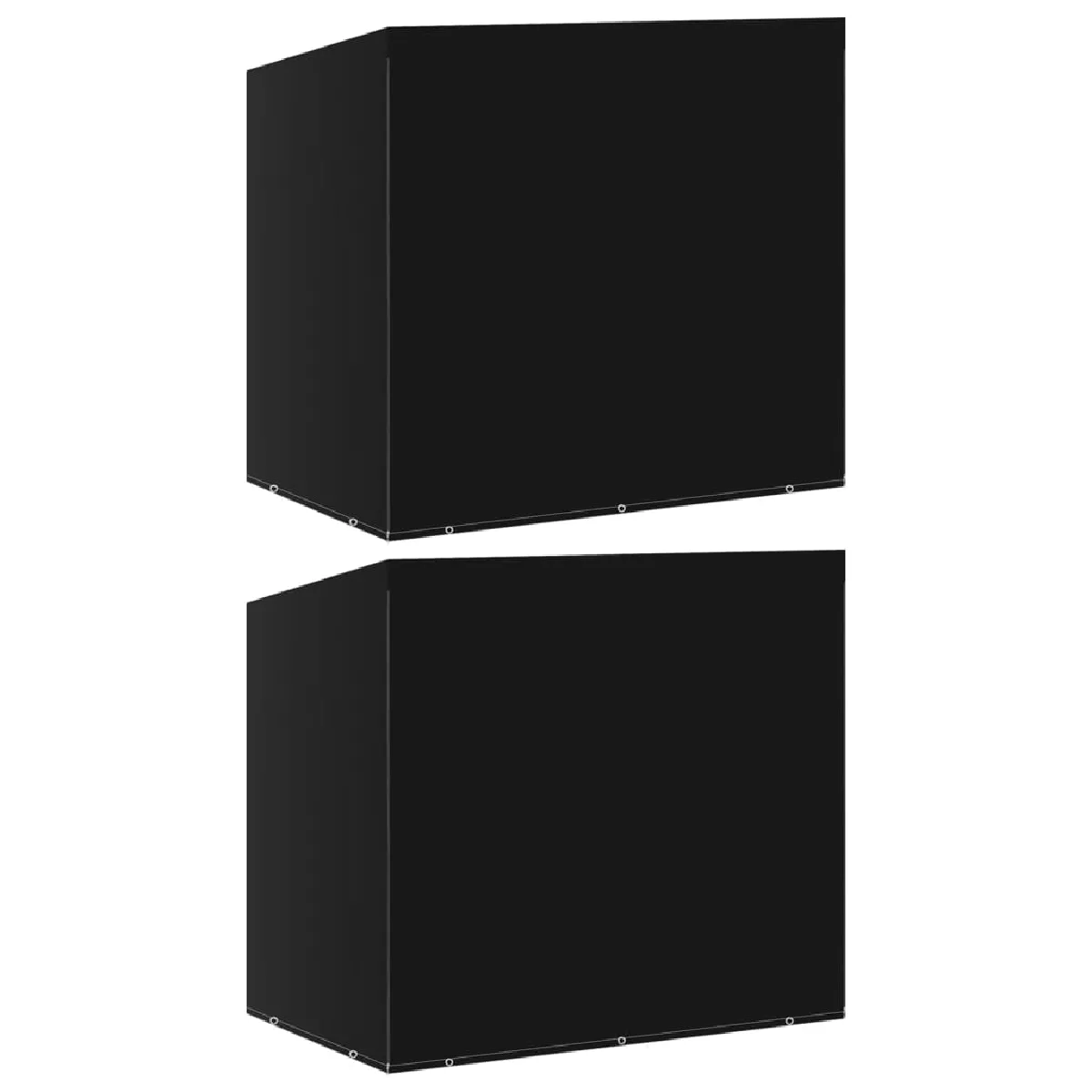 Vidaxl Noir Housse De Balancelle 2 Pcs