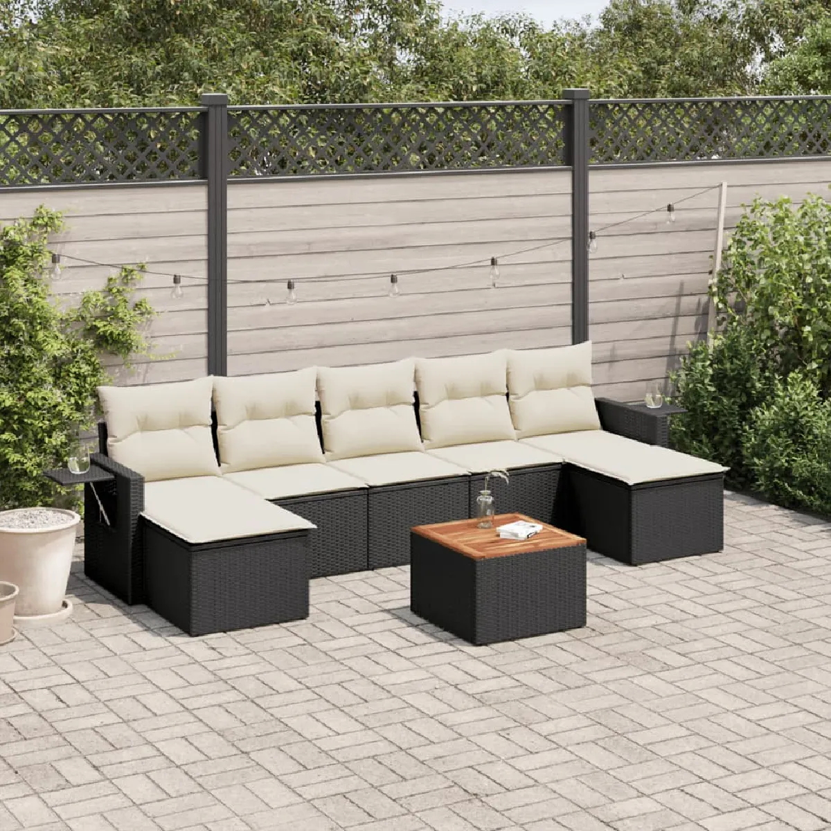 vidaXL Salon de jardin 8pcs résine tressée - vue 3
