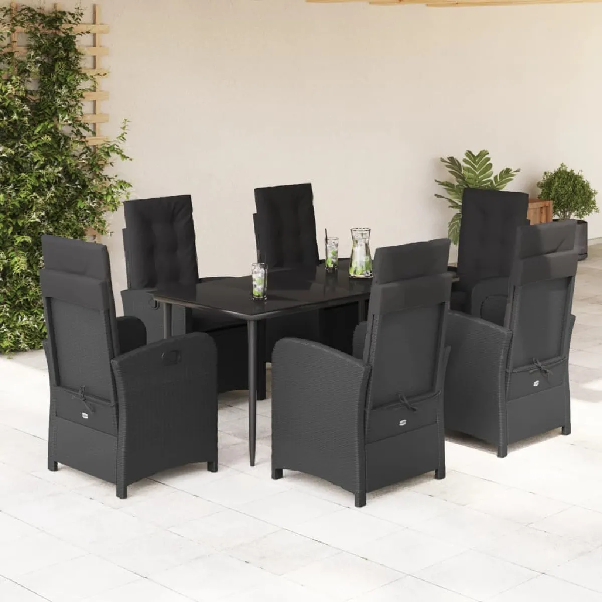 VidaXL Ensemble à manger de jardin 7pcs - vue 2