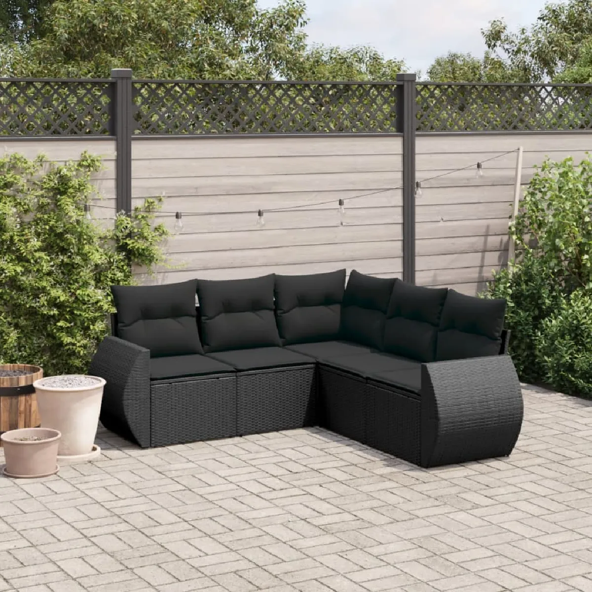 VidaXL Ensemble Salon de Jardin 5 Pcs - vue 5