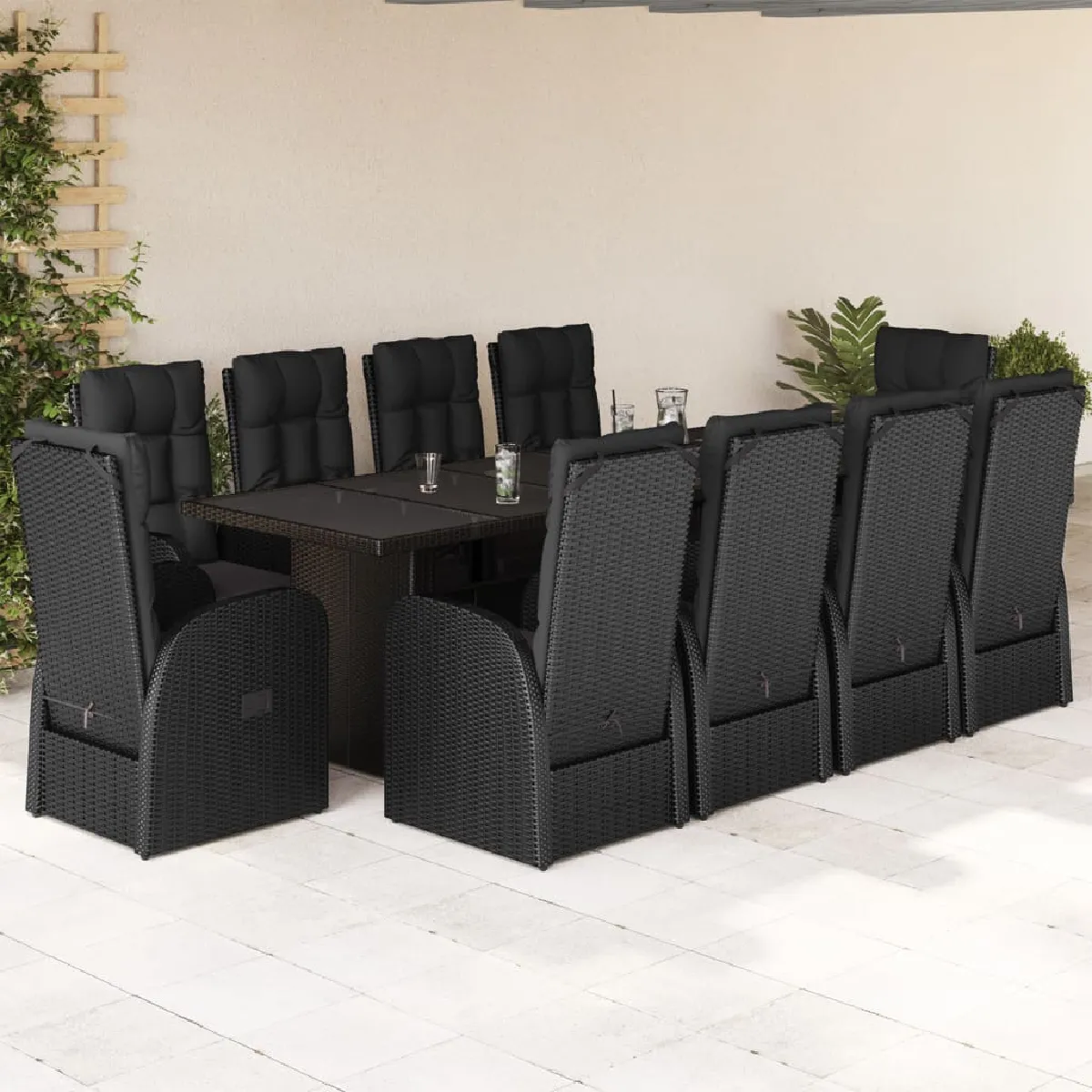 vidaXL Ensemble à manger de jardin 11 pcs - vue 5