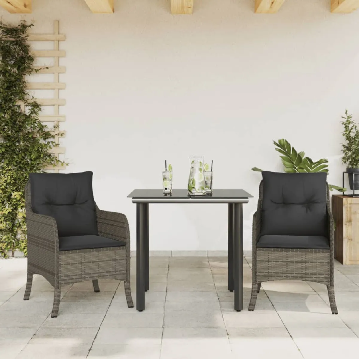 vidaXL Ensemble à manger de jardin 4 pcs - vue 3