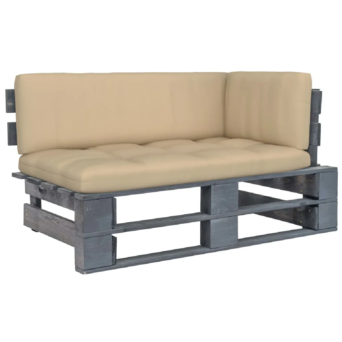 vidaXL Canapé d'angle palette jardin