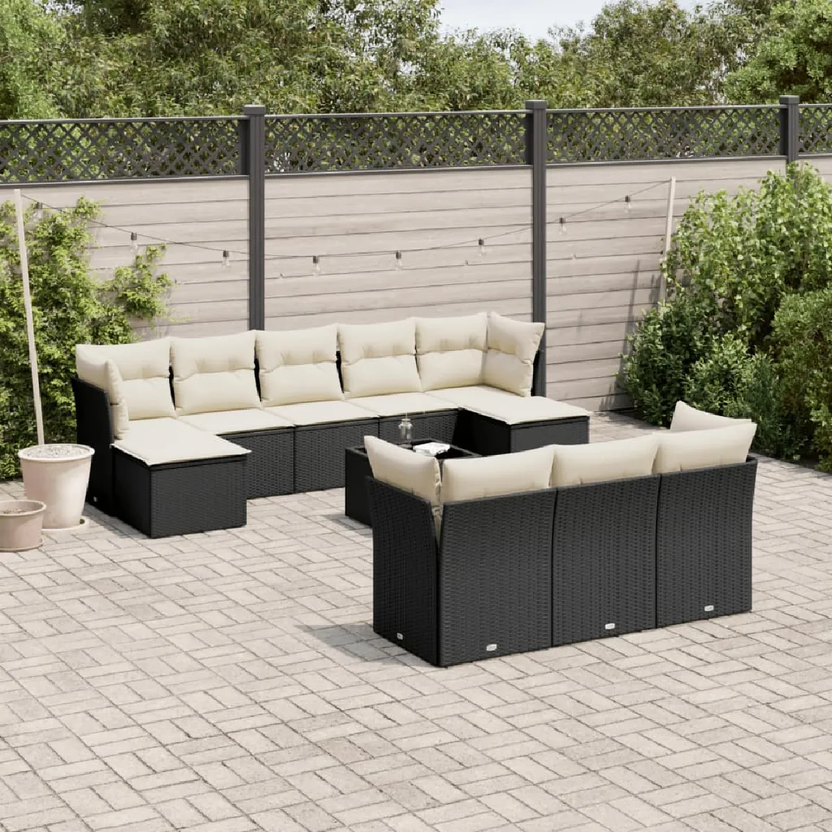 Salon de jardin VIDAXL 11 pcs - vue 2