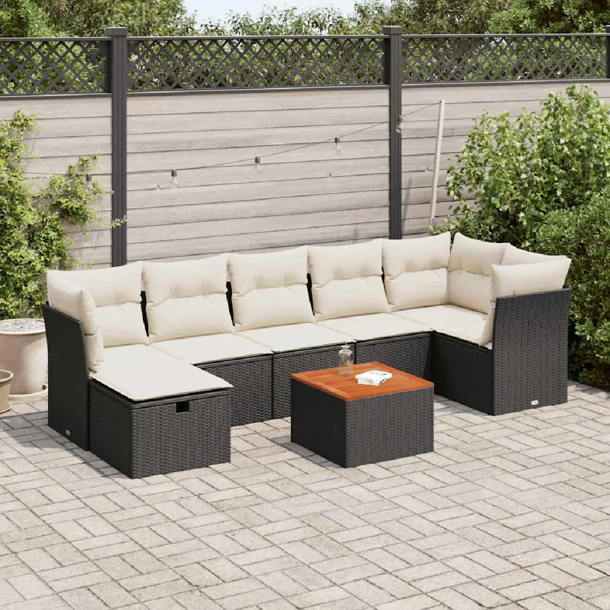 VidaXL Ensemble Salon de Jardin 8 Pcs