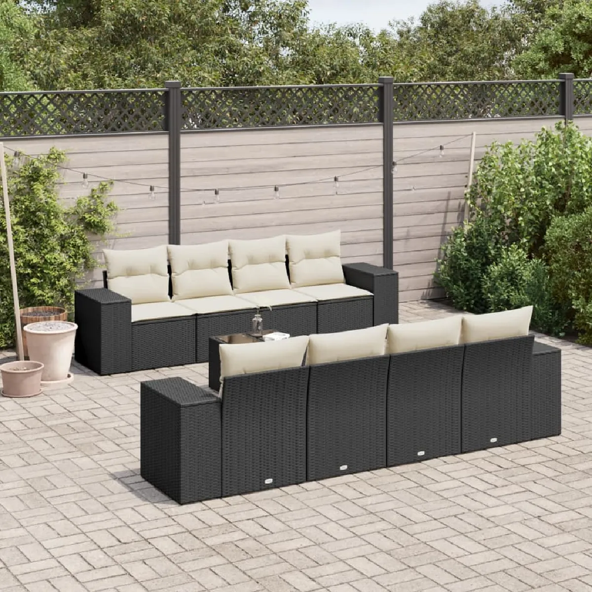 Salon de jardin VIDAXL 9 pcs - vue 4
