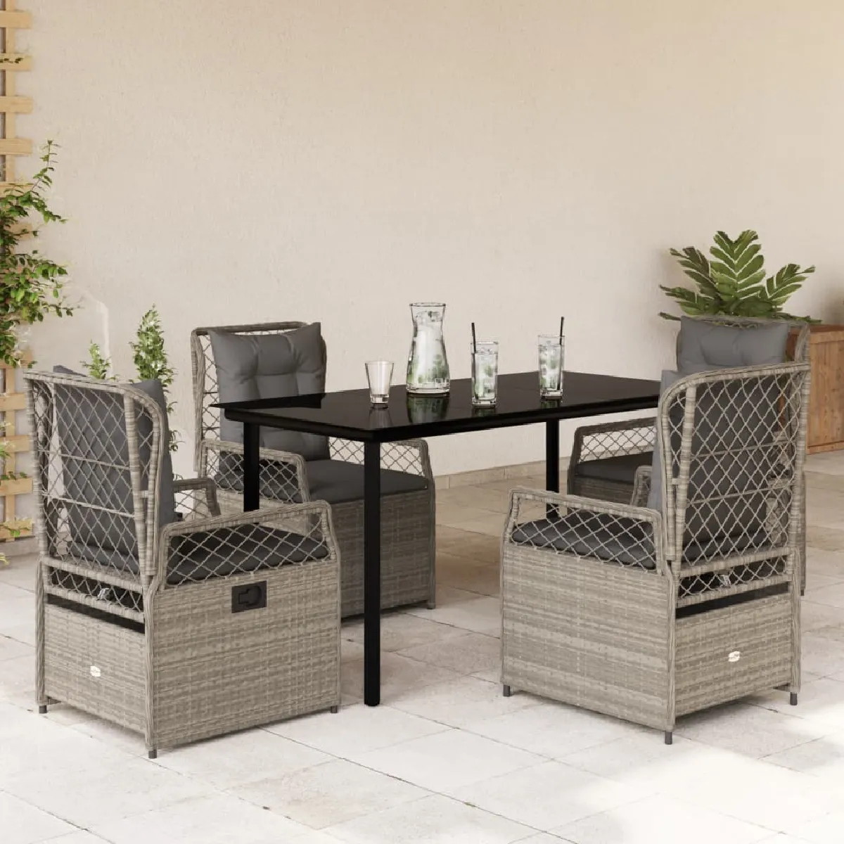 VIDAXL Ensemble à manger 5 pcs - vue 2