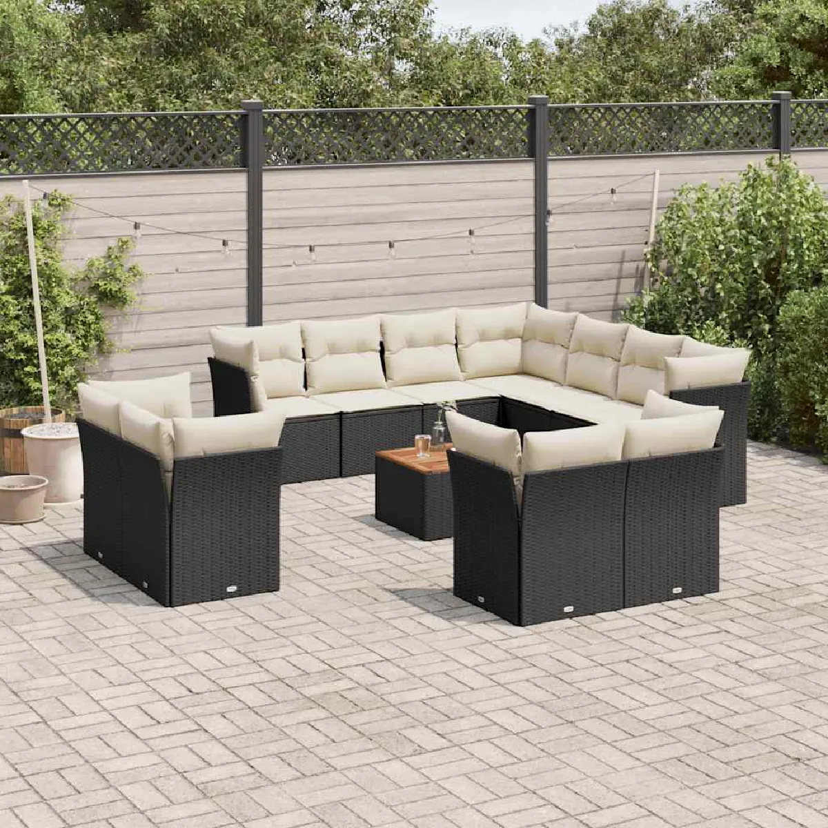 VIDAXL Salon de jardin 12 pcs avec coussins - vue 9