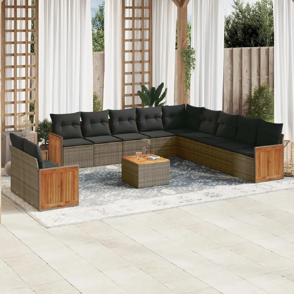 Salon de jardin VIDAXL 12 pcs - vue 4