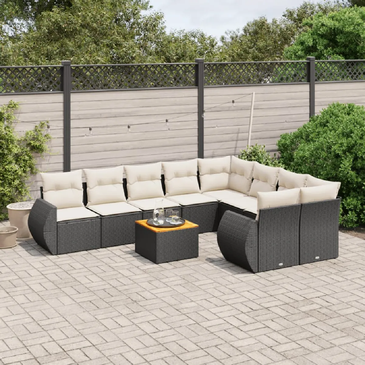 vidaXL Salon de jardin 10 pcs - vue 8