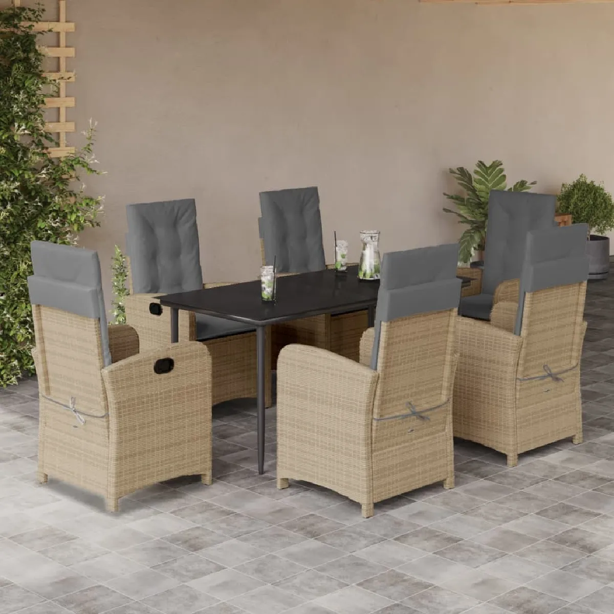 Ensemble à manger jardin vidaXL Mélange - vue 2