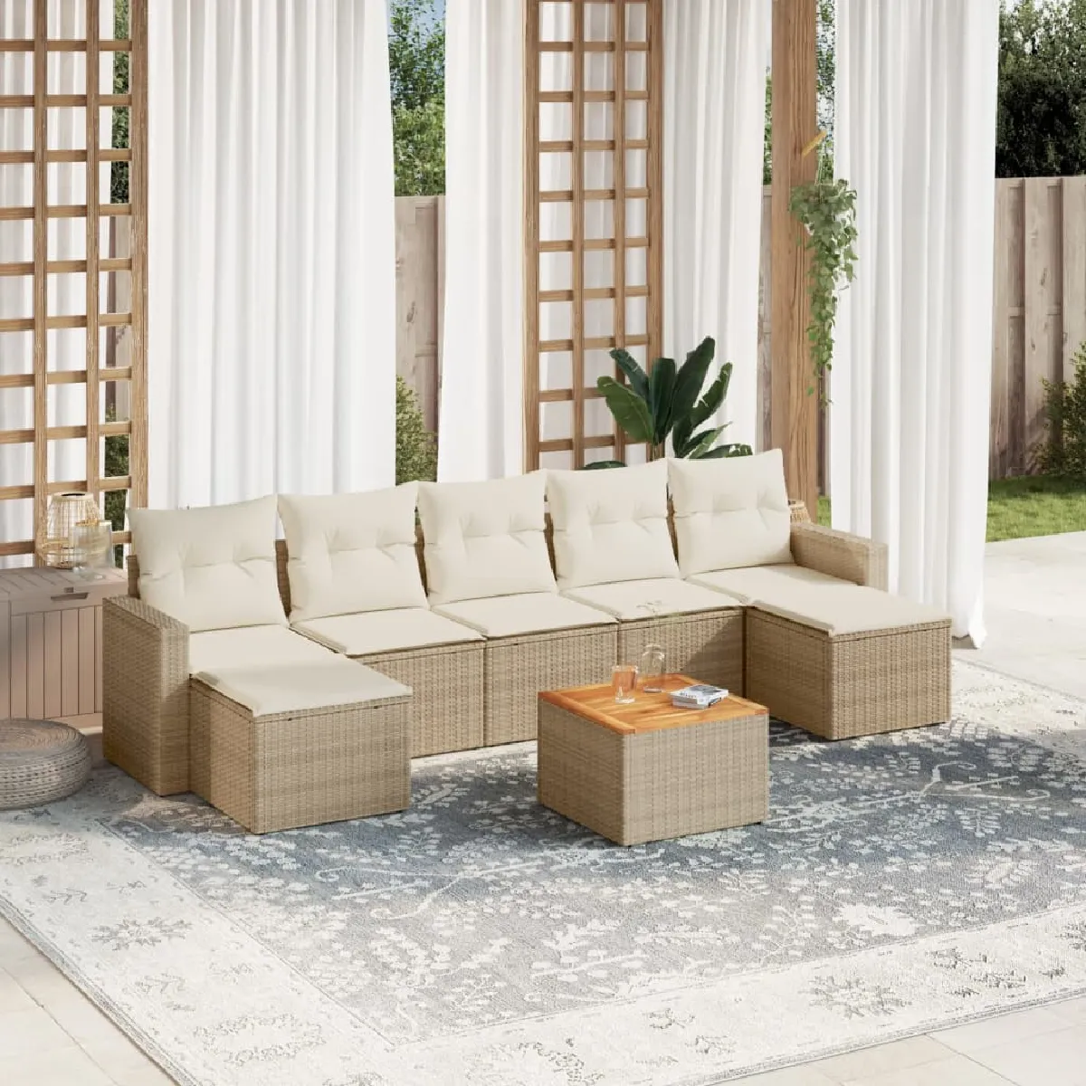 vidaXL Salon 8pcs avec Coussins - vue 5
