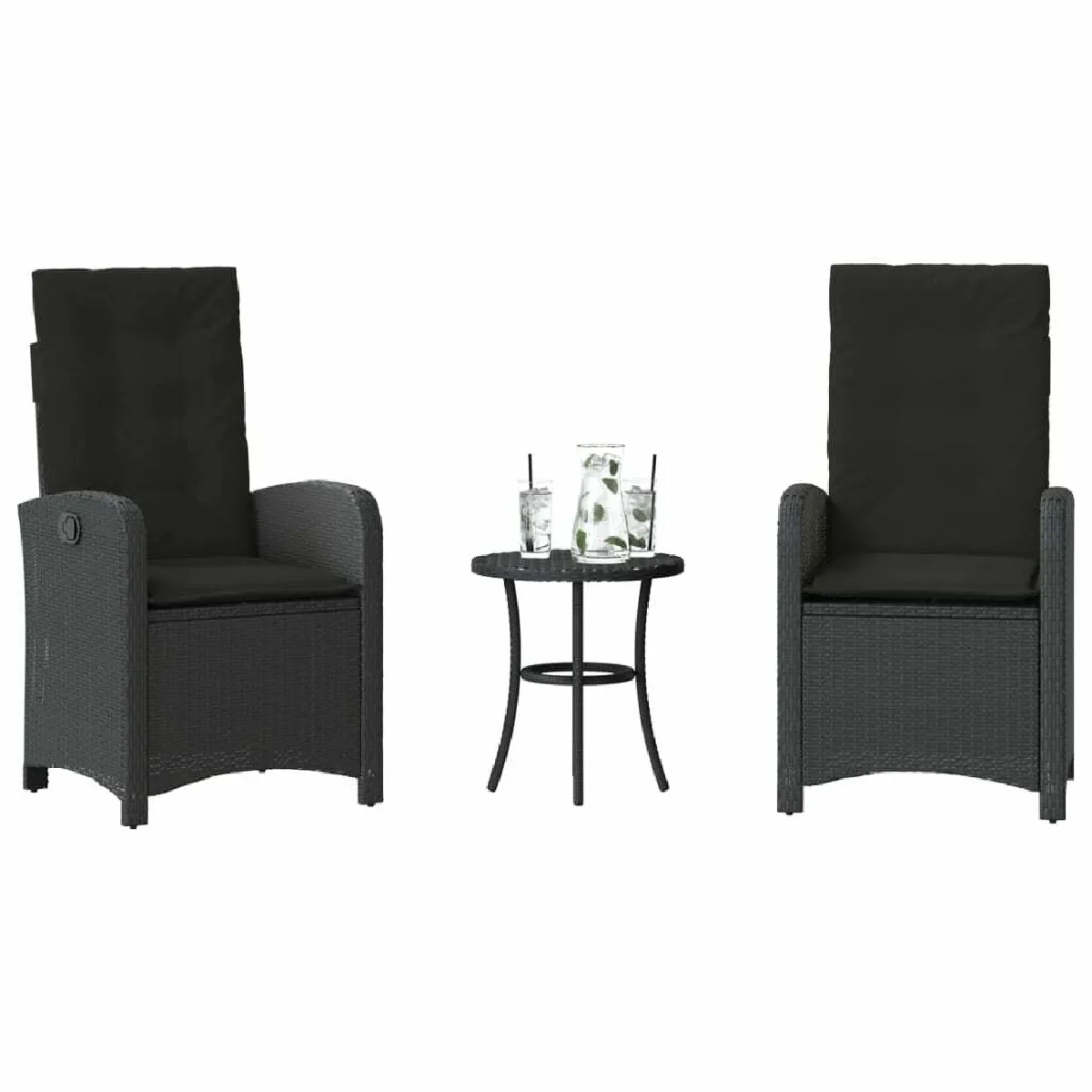 VidaXL Ensemble de bistro 3 pcs Résine tressée - vue 10