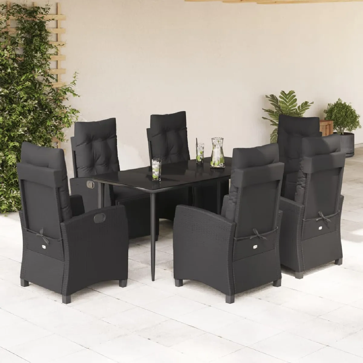 vidaXL Ensemble à manger jardin 7 pcs - vue 7