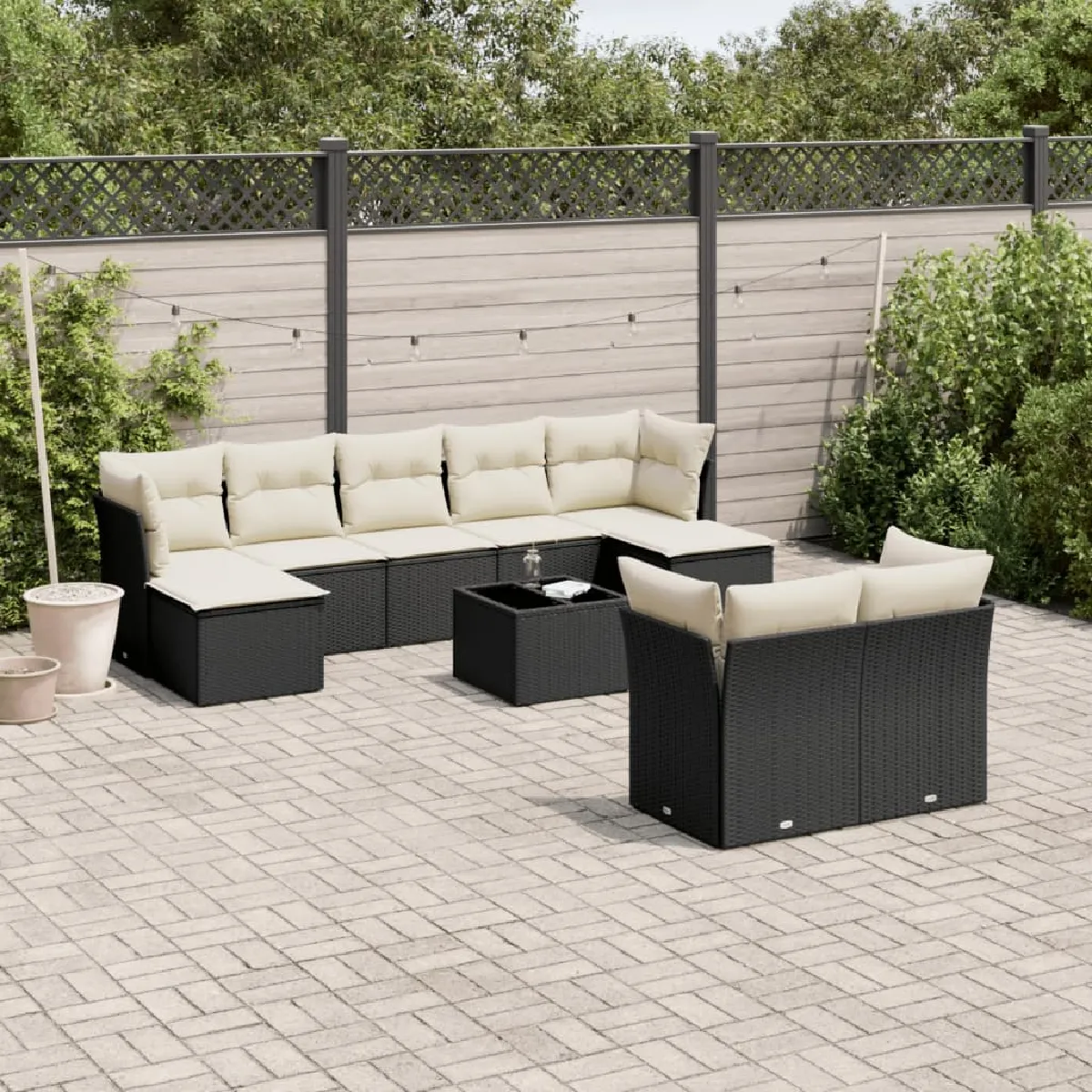 vidaXL Ensemble Salon de jardin 10 pcs - vue 8