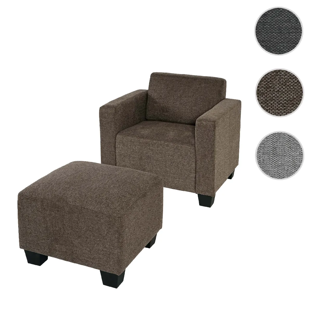 Mendler Canapé d'angle 4 places - Marron Mendler Canapé d'angle 4 places - Marron