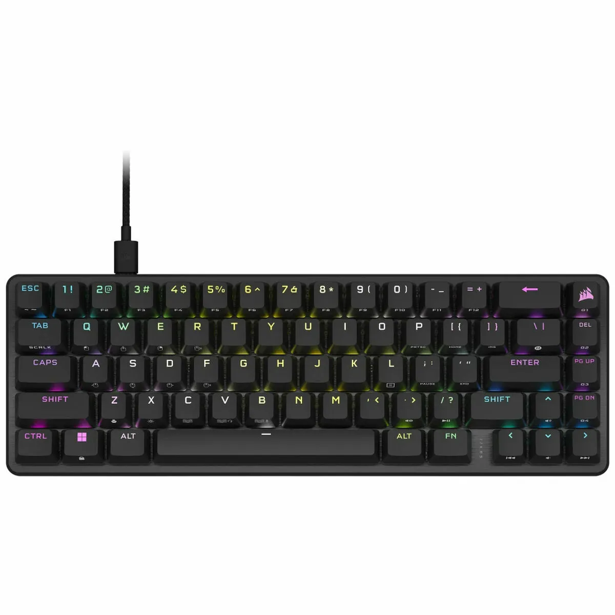 CORSAIR K65 PRO MINI RGB 65% Clavier de Jeu Filaire Optique Mécanique Commutateurs Linéaires OPX Capuchons de Touches PBT Double Shot Compatible iCUE PC PS5 PS4 Xbox AZERTY FR