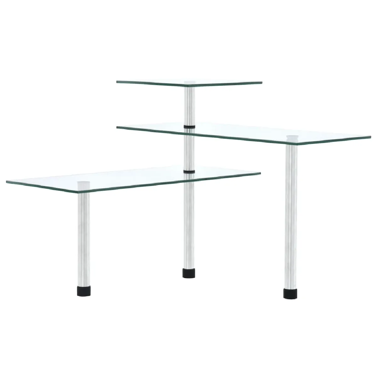 vidaXL Étagère d'angle Verre trempé