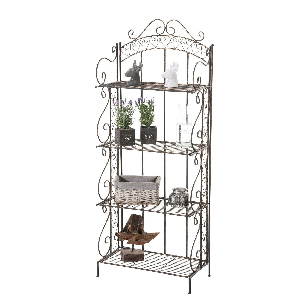 Decoshop26 Étagère plantes - Bronze