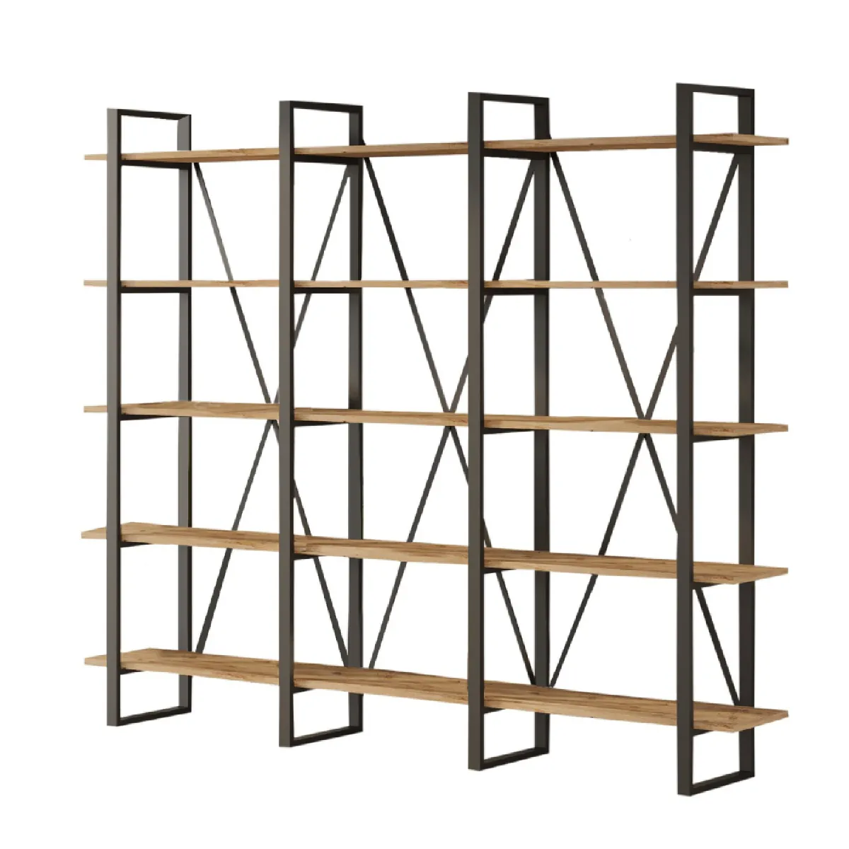 Meuble à étagères bois et métal ASTORIA Meuble à étagères bois et métal ASTORIA