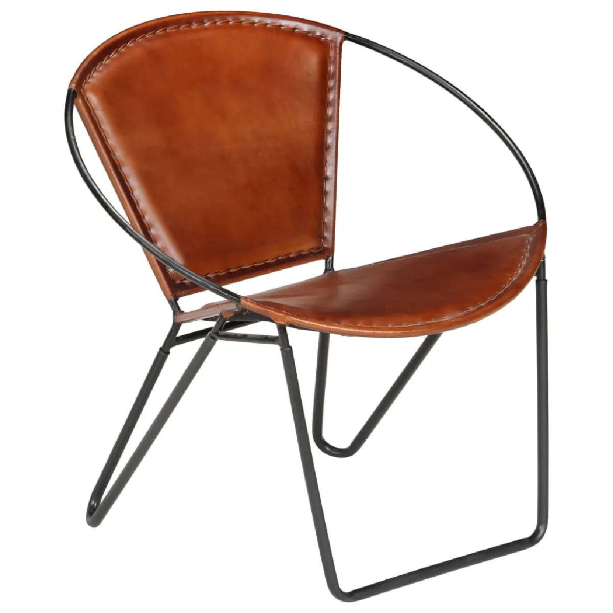 Vidaxl Marron Chaise - Cuir Véritable