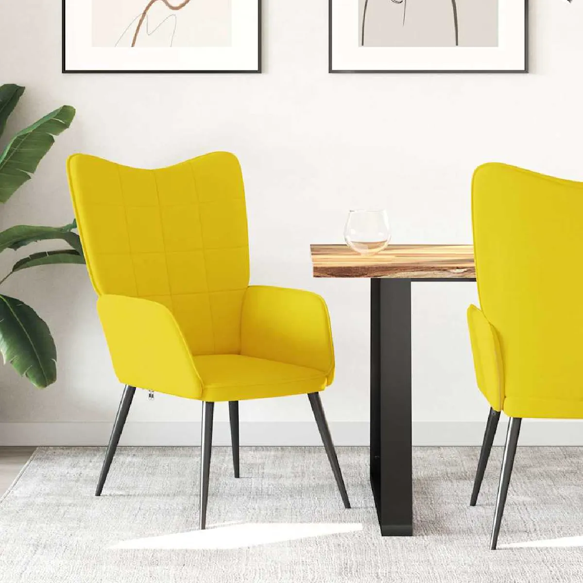 vidaXL Chaise de relaxation Jaune moutarde