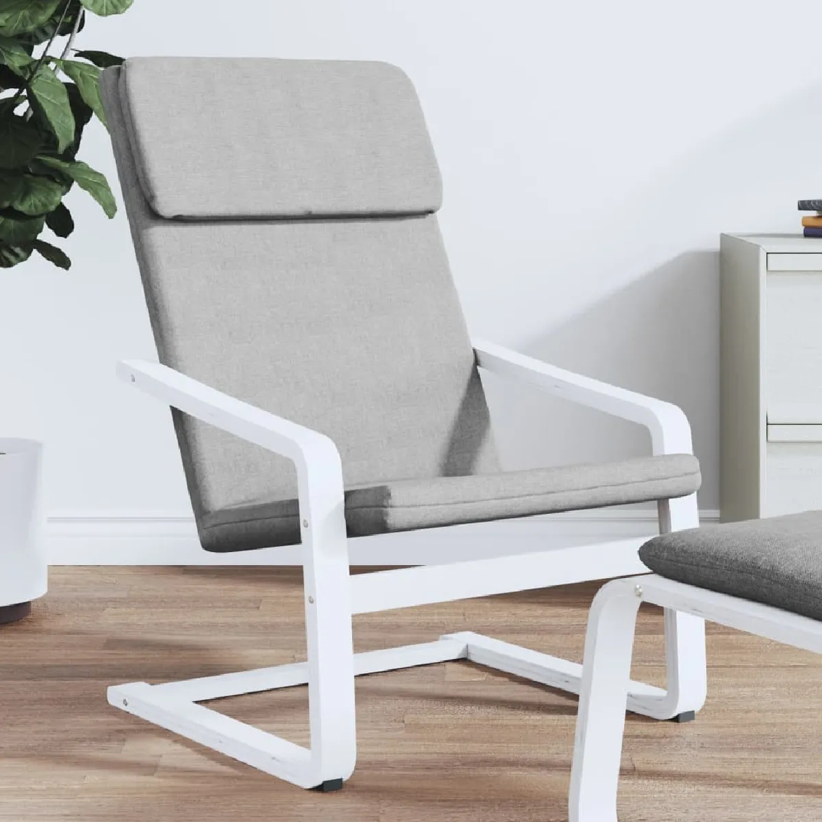 vidaXL Chaise de relaxation Velours Crème