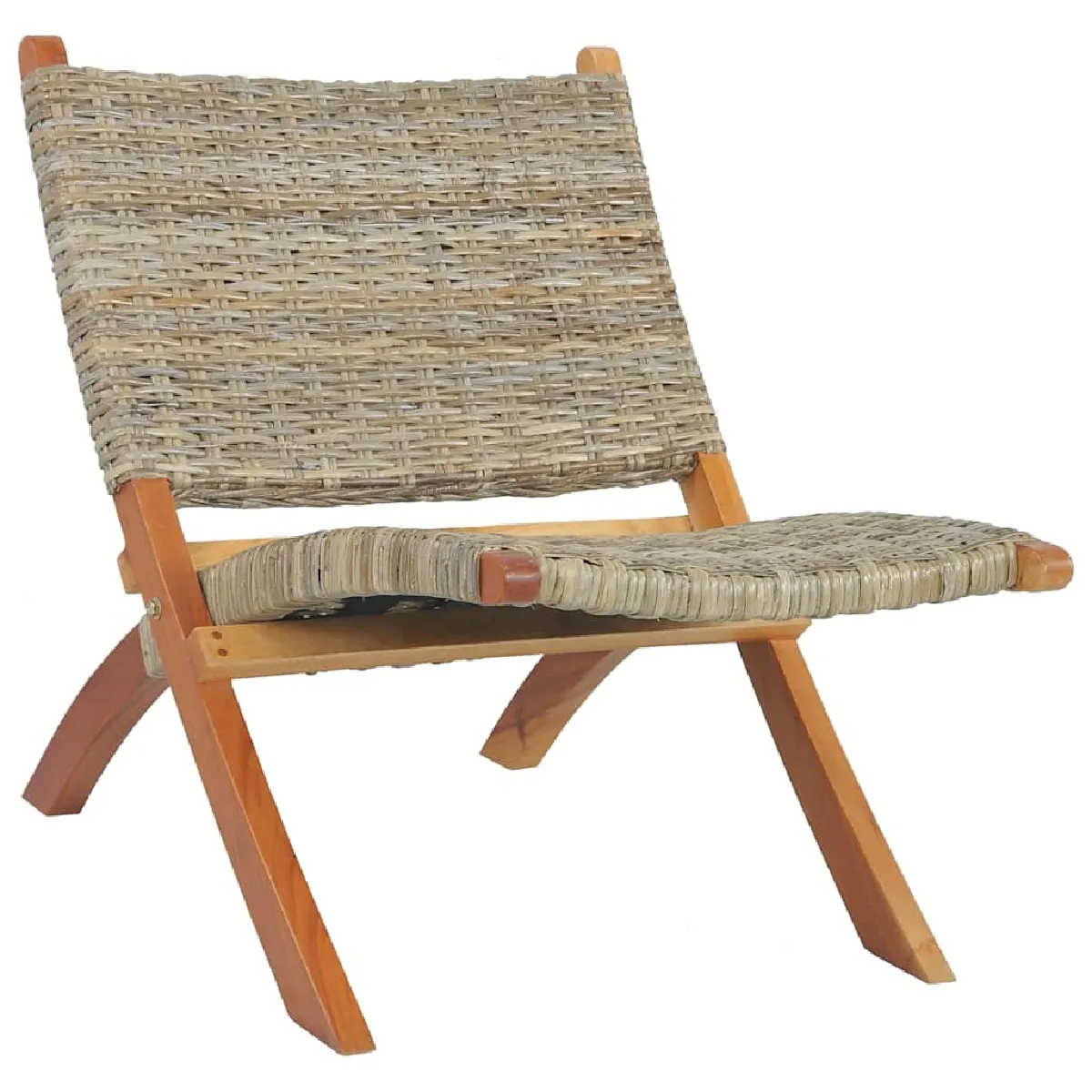 vidaXL Relaxation Kubu - Rotin et bois d'acajou