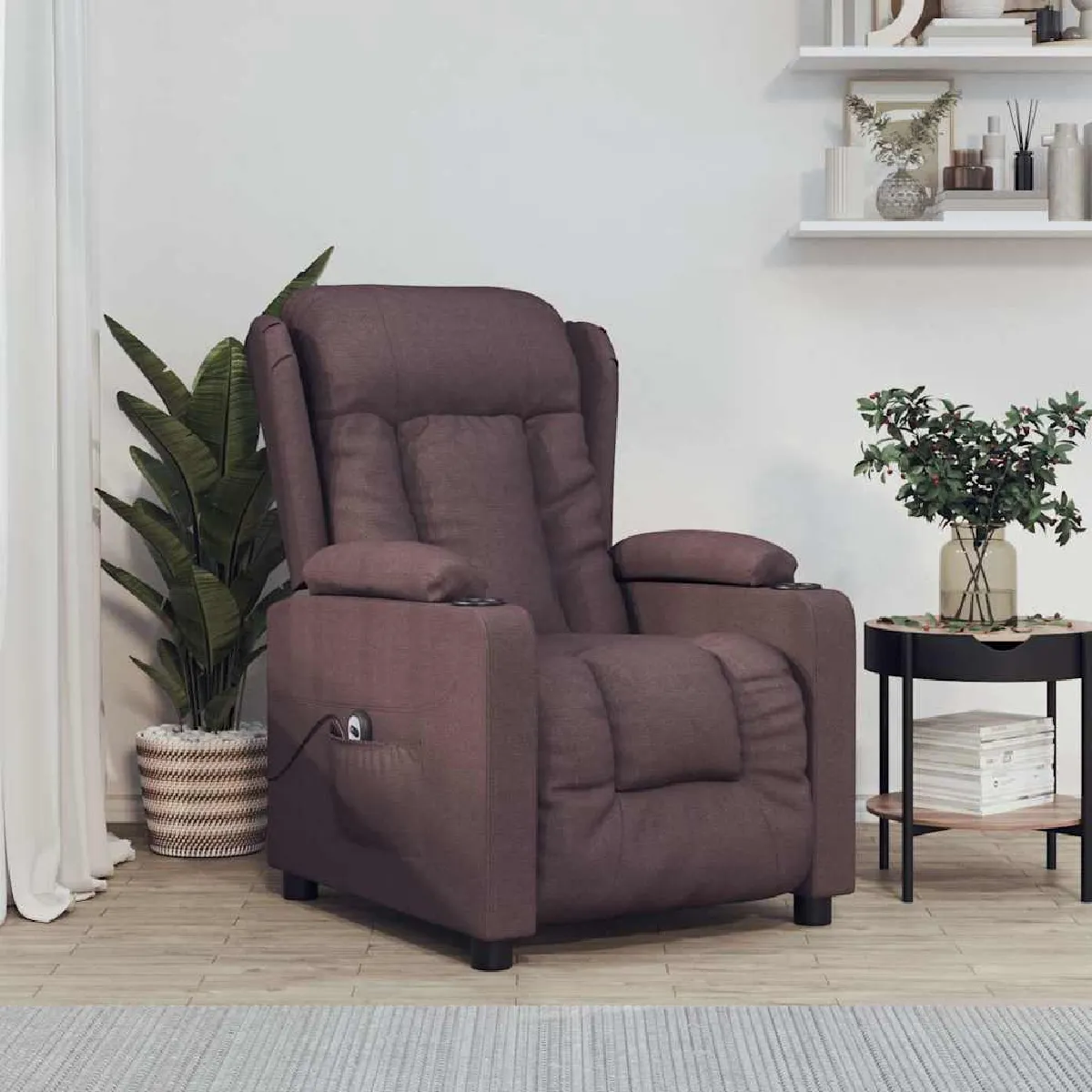 Vidaxl Marron Fauteuil Électrique - Foncé